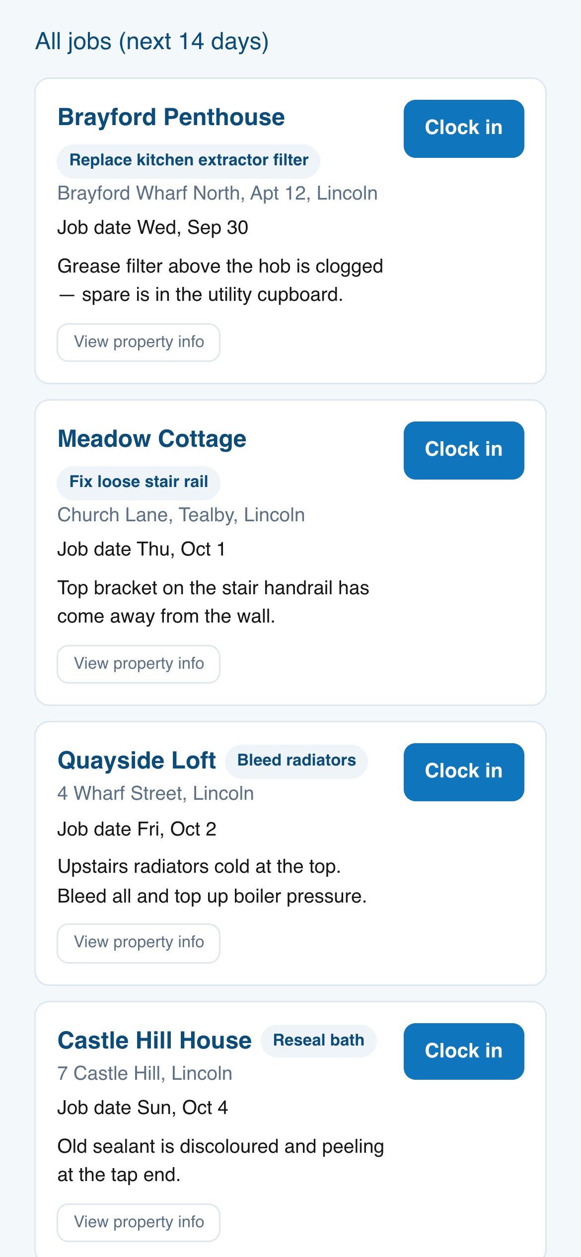 Maintenance jobs on a phone